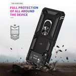 For Samsung Galaxy Z Flip4 5G Military Grade Protection Phone Case TPU + PC Kickstand Cover with Built-in Metal Sheet