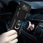 For Samsung Galaxy Z Flip4 5G Military Grade Protection Phone Case TPU + PC Kickstand Cover with Built-in Metal Sheet