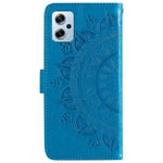 For Xiaomi Redmi Note 11T Pro 5G / Note 11T Pro+ 5G / Note 12T Pro 5G / Poco X4 GT 5G / Redmi K50i 5G Wallet Case Imprinted Mandala Flower Pattern PU Leather Stand Magnetic Flip Cover with Strap