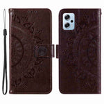 For Xiaomi Redmi Note 11T Pro 5G / Note 11T Pro+ 5G / Note 12T Pro 5G / Poco X4 GT 5G / Redmi K50i 5G Wallet Case Imprinted Mandala Flower Pattern PU Leather Stand Magnetic Flip Cover with Strap