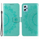 For Xiaomi Redmi Note 11T Pro 5G / Note 11T Pro+ 5G / Note 12T Pro 5G / Poco X4 GT 5G / Redmi K50i 5G Wallet Case Imprinted Mandala Flower Pattern PU Leather Stand Magnetic Flip Cover with Strap