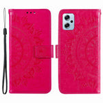 For Xiaomi Redmi Note 11T Pro 5G / Note 11T Pro+ 5G / Note 12T Pro 5G / Poco X4 GT 5G / Redmi K50i 5G Wallet Case Imprinted Mandala Flower Pattern PU Leather Stand Magnetic Flip Cover with Strap