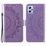 For Xiaomi Redmi Note 11T Pro 5G / Note 11T Pro+ 5G / Note 12T Pro 5G / Poco X4 GT 5G / Redmi K50i 5G Wallet Case Imprinted Mandala Flower Pattern PU Leather Stand Magnetic Flip Cover with Strap