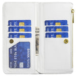 BINFEN COLOR BF Style-15 til iPhone 12 mini 5.4 tommer Telefoncover i Mat PU-læder med Lynlåslomme, Præget Rombemønster og Tegnebogsstander