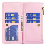 BINFEN COLOR for Oppo A76 4G / A36 4G / K10 4G / A96 4G / Realme 9i BF Style-15 Protective Phone Case Imprinted Rhombus Pattern Matte PU Leather Wallet Stand Shell with Zipper Pocket