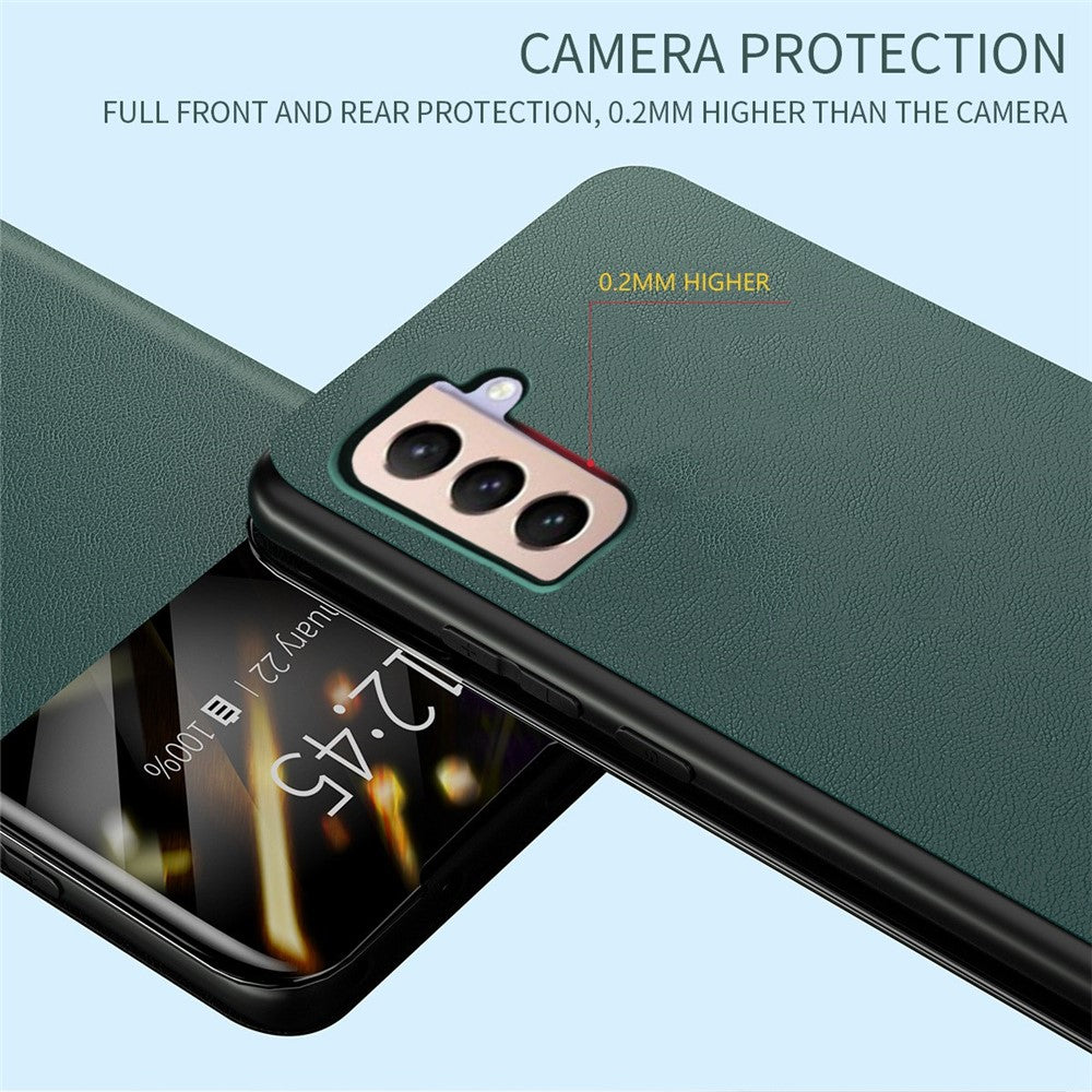 For Samsung Galaxy S21+ 5G View Window PU Leather Case Card Holder Stand Folio Flip Phone Cover