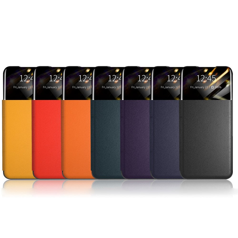 For Samsung Galaxy S21+ 5G View Window PU Leather Case Card Holder Stand Folio Flip Phone Cover
