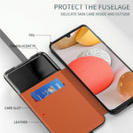 For Samsung Galaxy A72 4G / 5G View Window PU Leather Case Full Protection Card Holder Stand Folio Flip Phone Cover