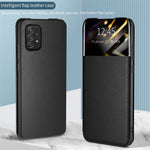 For Samsung Galaxy A52 4G / 5G / A52s 5G View Window Drop-proof Leather Phone Case with Card Holder Stand