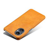 Protective Phone Case for Oppo Reno8 Lite 5G, Textured PU Leather Coated Hard PC Cover