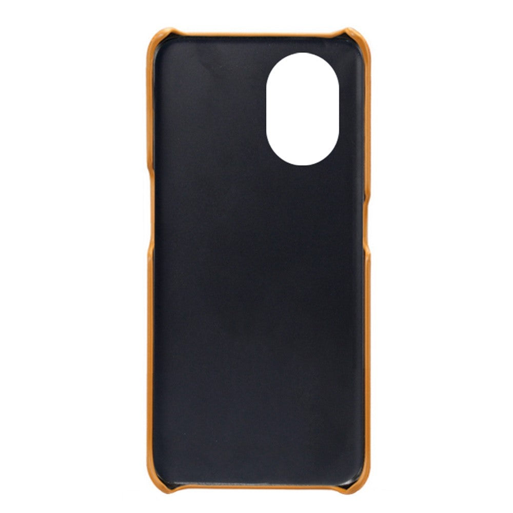 Protective Phone Case for Oppo Reno8 Lite 5G, Textured PU Leather Coated Hard PC Cover