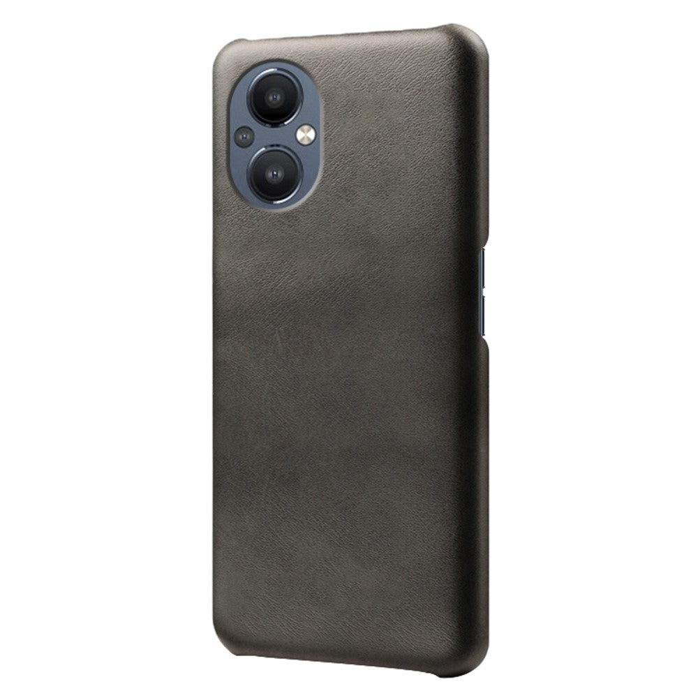 Protective Phone Case for Oppo Reno8 Lite 5G, Textured PU Leather Coated Hard PC Cover