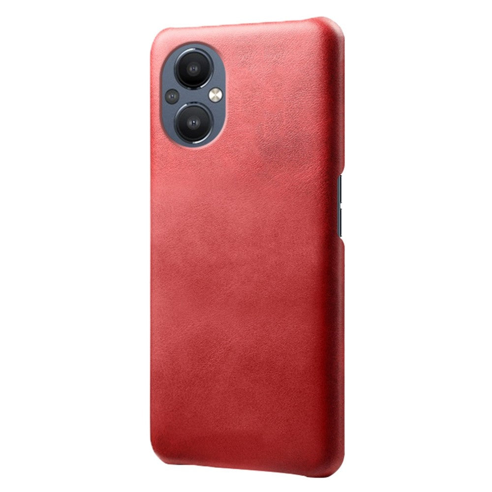 Protective Phone Case for Oppo Reno8 Lite 5G, Textured PU Leather Coated Hard PC Cover