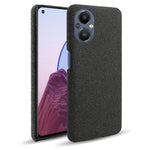 Protective Case for Oppo Reno8 Lite 5G, Solid Color Anti-scratch Hard PC+Cloth Phone Cover