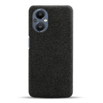 Protective Case for Oppo Reno8 Lite 5G, Solid Color Anti-scratch Hard PC+Cloth Phone Cover