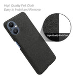 Protective Case for Oppo Reno8 Lite 5G, Solid Color Anti-scratch Hard PC+Cloth Phone Cover