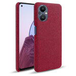 Protective Case for Oppo Reno8 Lite 5G, Solid Color Anti-scratch Hard PC+Cloth Phone Cover