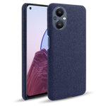 Protective Case for Oppo Reno8 Lite 5G, Solid Color Anti-scratch Hard PC+Cloth Phone Cover