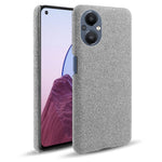 Protective Case for Oppo Reno8 Lite 5G, Solid Color Anti-scratch Hard PC+Cloth Phone Cover