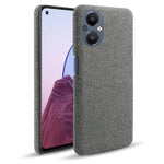 Protective Case for Oppo Reno8 Lite 5G, Solid Color Anti-scratch Hard PC+Cloth Phone Cover