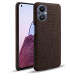 Protective Case for Oppo Reno8 Lite 5G, Solid Color Anti-scratch Hard PC+Cloth Phone Cover