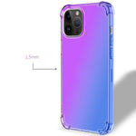 For iPhone 14 Pro Max 6.7 inch Gradient Design Shock Absorption TPU Soft Edge Bumper with Reinforced Corners Protective Cover