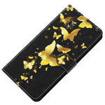 Til Samsung Galaxy A22 4G (EU-version) / M32 (global version) 4G / M22 4G Anti-fald PU-lædertelefonstativcover 3D-mønstertrykt magnetisk lukning Pungtelefoncover med strop