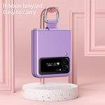 For Samsung Galaxy Z Flip4 5G Ribbon Metal Ring Holder Ultra-slim Anti-fingerprint Hard PC Cell Phone Case Cover