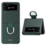 For Samsung Galaxy Z Flip4 5G Ribbon Metal Ring Holder Ultra-slim Anti-fingerprint Hard PC Cell Phone Case Cover