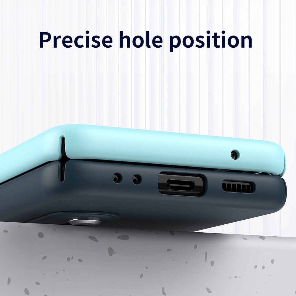 Samsung Galaxy Z Flip4 5G PU-läderbelagt PC-mobilskal Handledsband Stativdesign Kontrastfärgat fodral