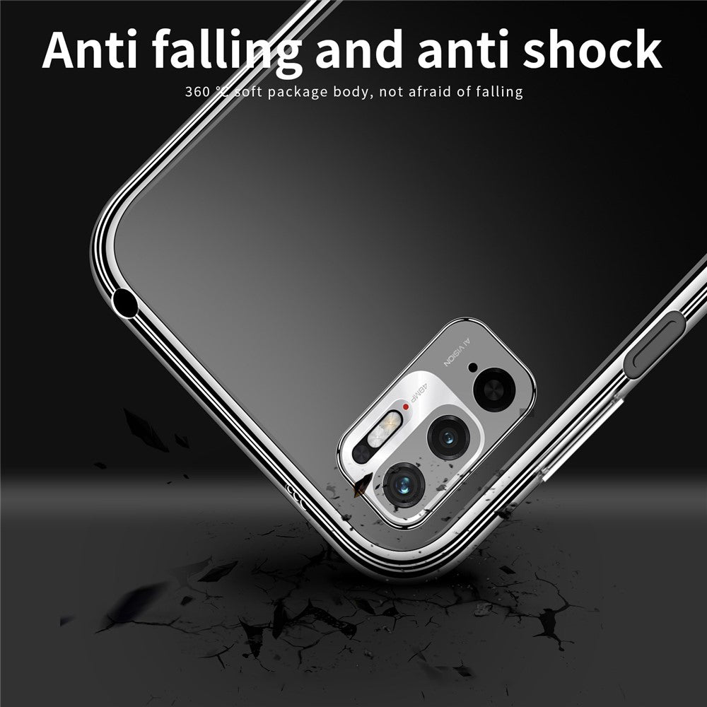 MOFI Phone Case Bag For Xiaomi Redmi Note 10 5G / Redmi Note 10T 5G / Poco M3 Pro 5G / 4G, Soft TPU Transparent Anti-fall Shockproof Phone Shell