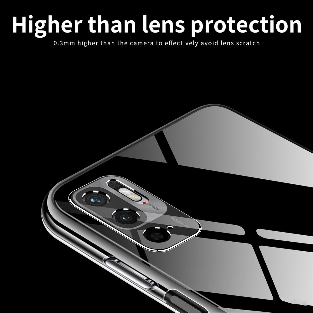 MOFI Phone Case Bag For Xiaomi Redmi Note 10 5G / Redmi Note 10T 5G / Poco M3 Pro 5G / 4G, Soft TPU Transparent Anti-fall Shockproof Phone Shell