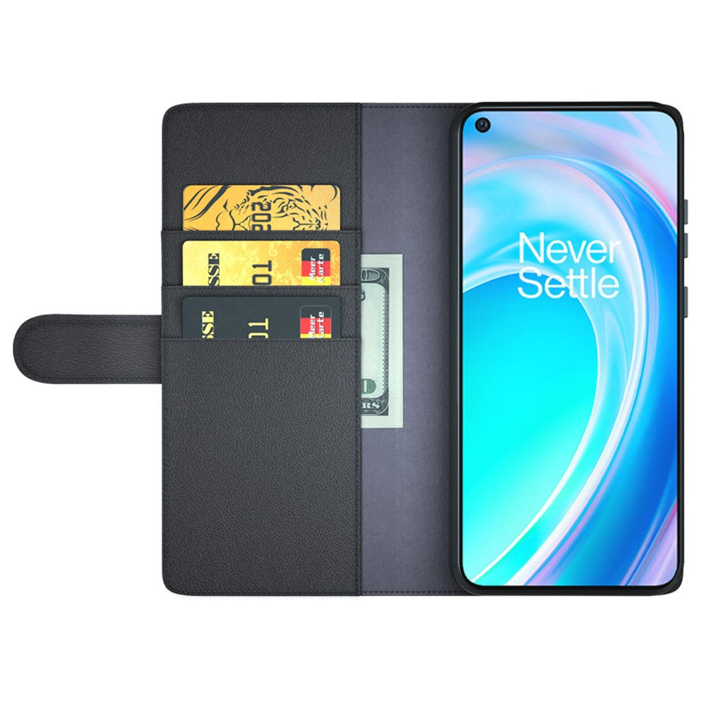 For OnePlus Nord CE 2 Lite 5G Case Genuine Split Leather Phone Cover with Wallet Stand