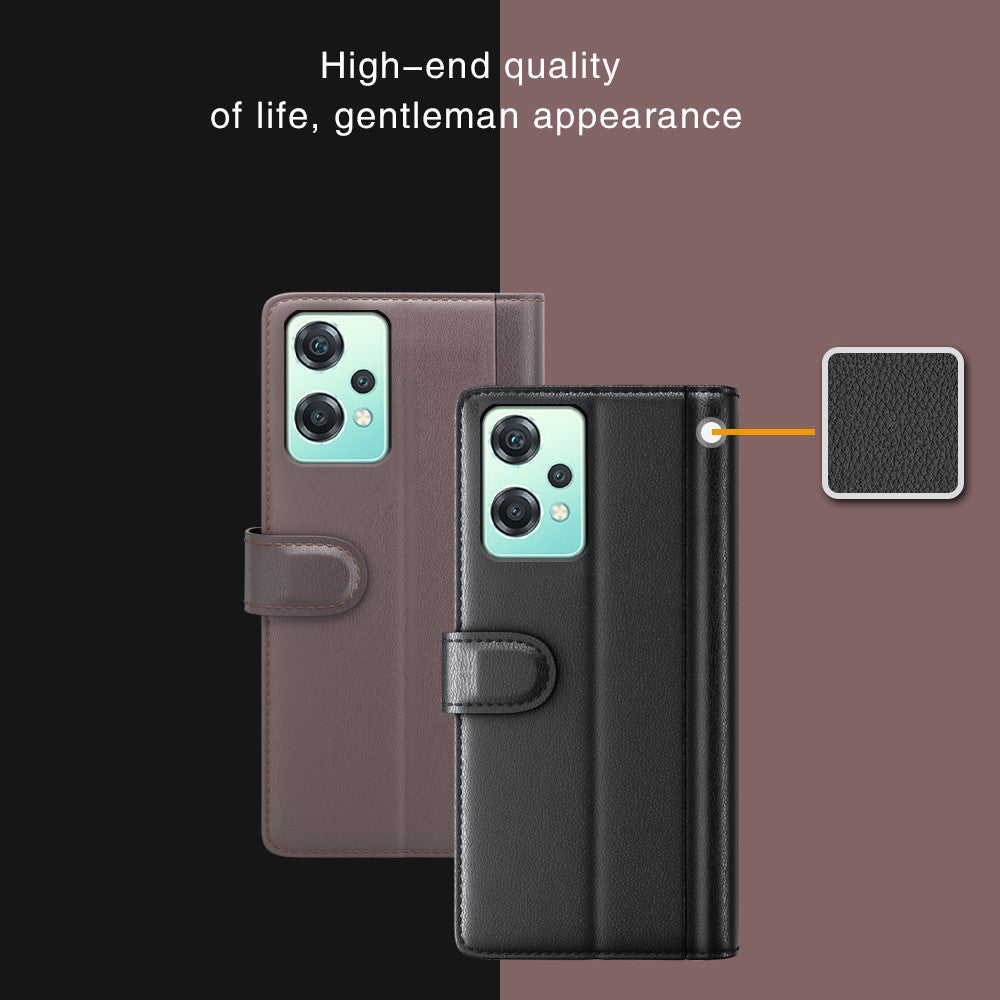 For OnePlus Nord CE 2 Lite 5G Case Genuine Split Leather Phone Cover with Wallet Stand