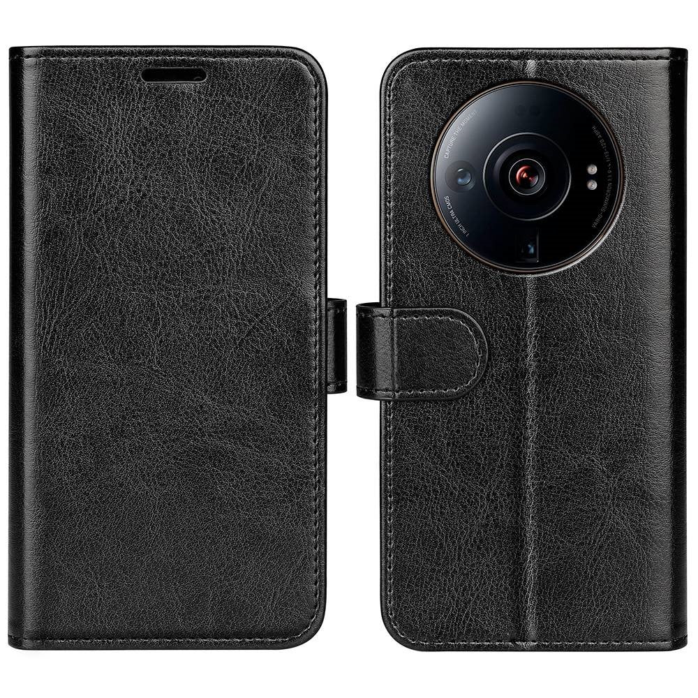 Crazy Horse Texture Leather Case for Xiaomi 12S Ultra 5G, Folio Flip Full Protection Wallet Stand Cover