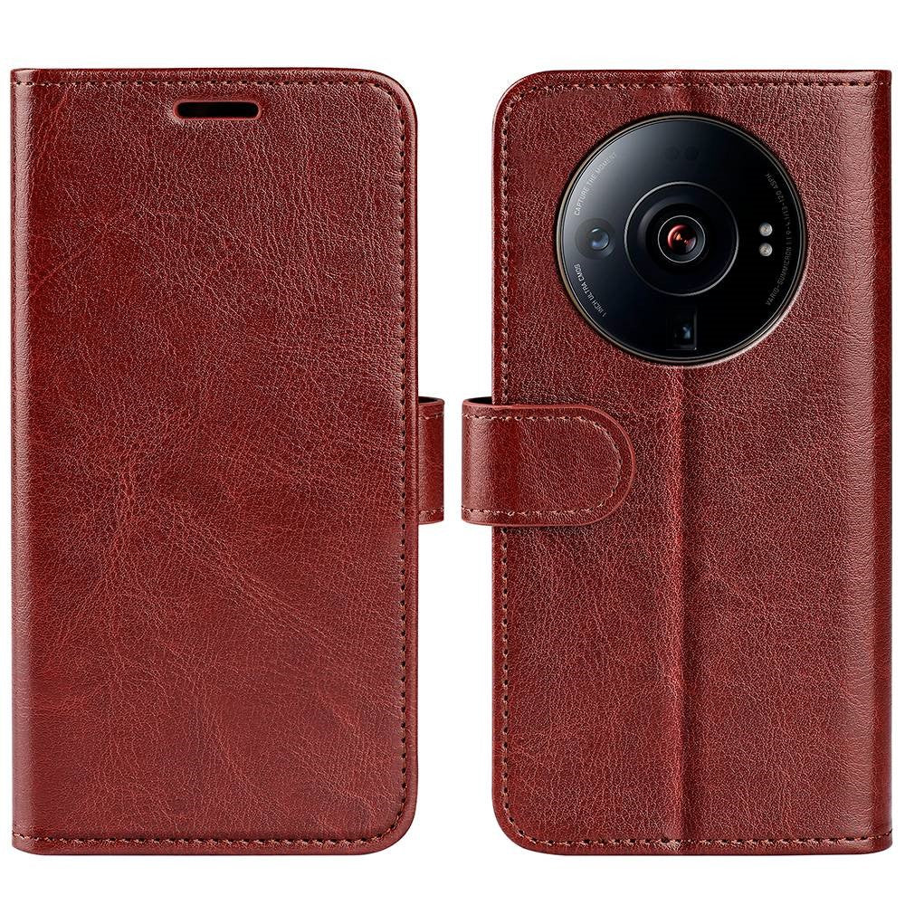 Crazy Horse Texture Leather Case for Xiaomi 12S Ultra 5G, Folio Flip Full Protection Wallet Stand Cover