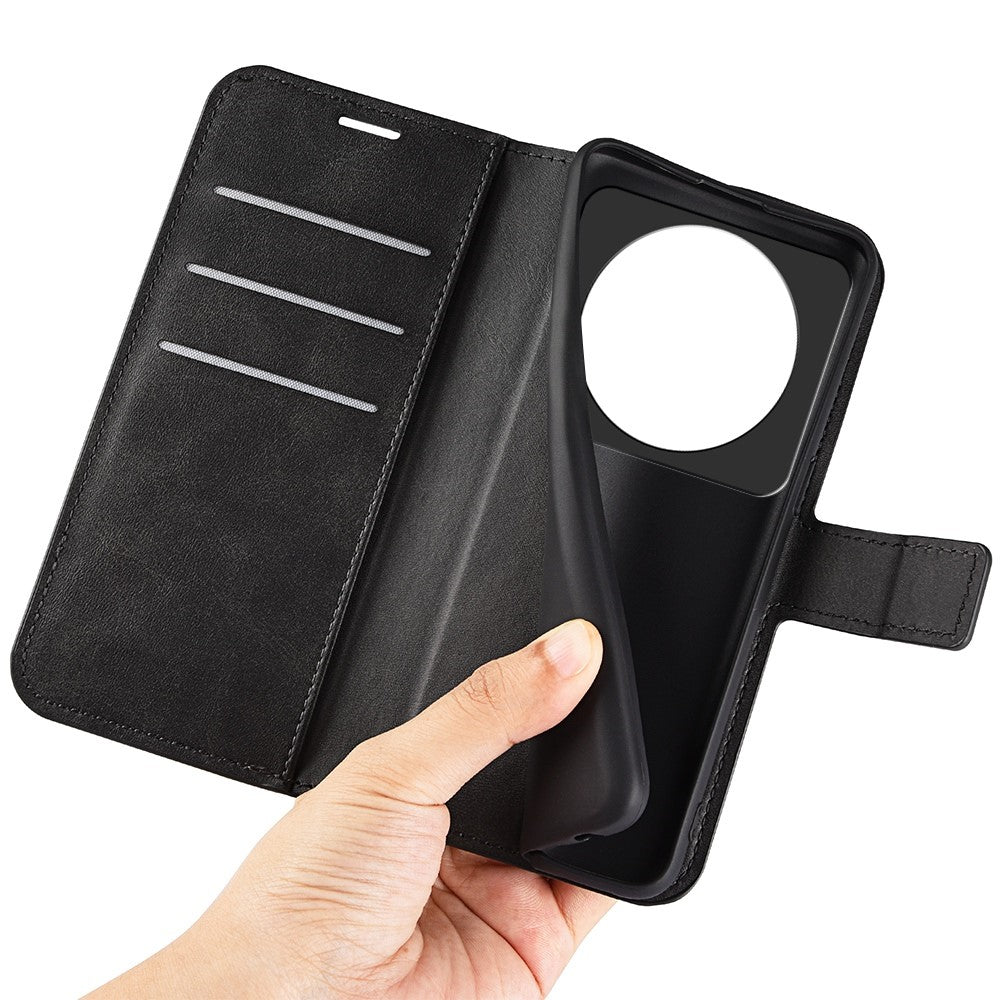 Textured PU Leather Case for Xiaomi 12S Ultra 5G, Square Magnetic Clasp Full Protection Wallet Stand Phone Cover