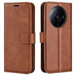 Textured PU Leather Case for Xiaomi 12S Ultra 5G, Square Magnetic Clasp Full Protection Wallet Stand Phone Cover