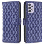 BINFEN COLOR til Samsung Galaxy A52 4G / 5G / A52s 5G PU-læderetui, BF Style-14 Præget Rombe Mønster Pungcover Mat Telefonstandercover