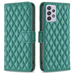 BINFEN COLOR til Samsung Galaxy A52 4G / 5G / A52s 5G PU-læderetui, BF Style-14 Præget Rombe Mønster Pungcover Mat Telefonstandercover