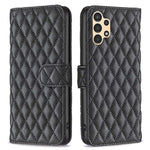 BINFEN COLOR til Samsung Galaxy A13 4G / 5G / A04s 4G (164.7mm), pung-etui med trykt rombemønster, stativ og mat PU-læder