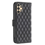 BINFEN COLOR til Samsung Galaxy A13 4G / 5G / A04s 4G (164.7mm), pung-etui med trykt rombemønster, stativ og mat PU-læder