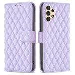 BINFEN COLOR til Samsung Galaxy A13 4G / 5G / A04s 4G (164.7mm), pung-etui med trykt rombemønster, stativ og mat PU-læder