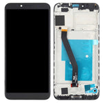 Til Huawei Y6 (2018) / Enjoy 8e / Honor 7A (med fingeraftrykssensor) Grade C LCD-skærm og digitizer-enhed + ramme (uden logo)