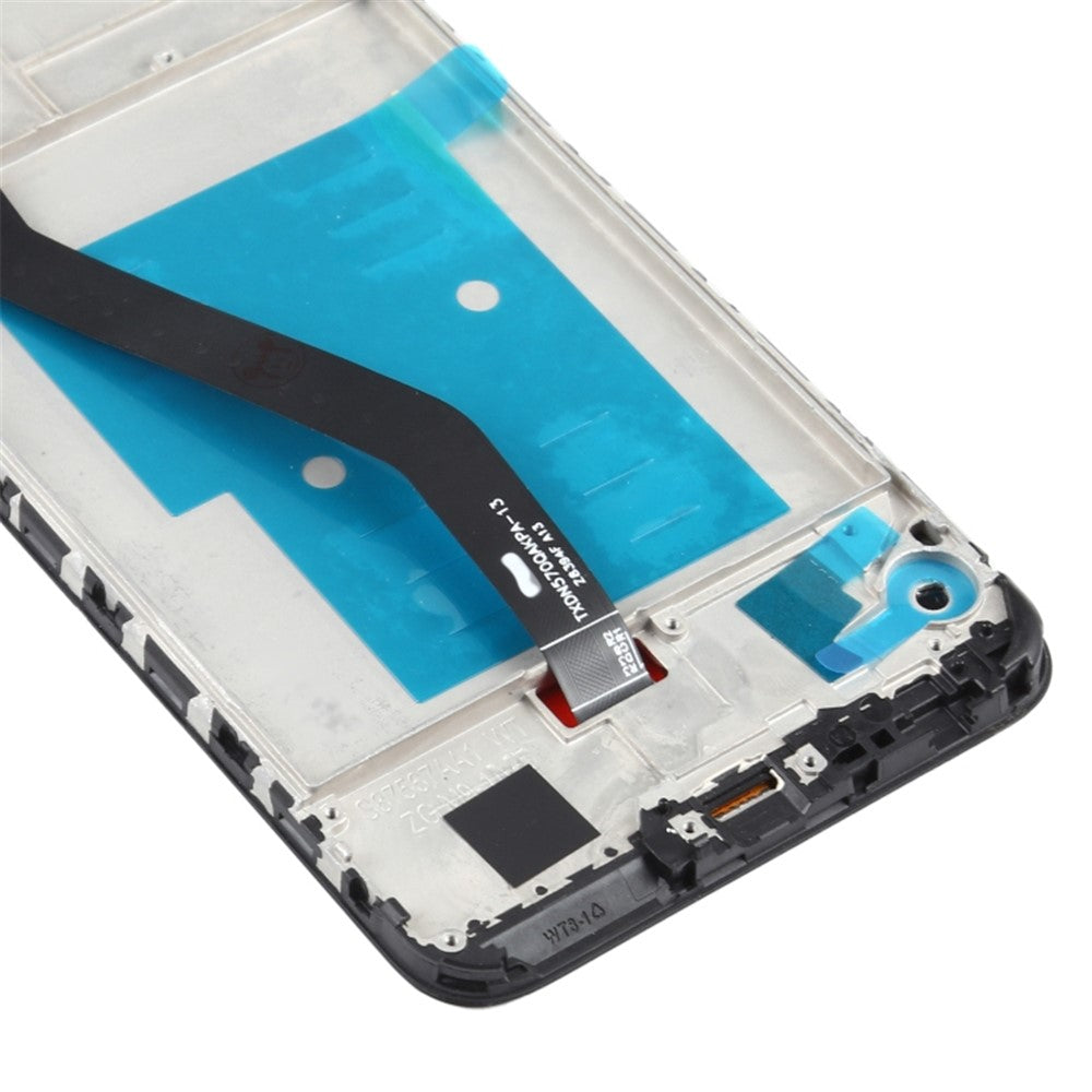Til Huawei Y6 (2018) / Enjoy 8e / Honor 7A (med fingeraftrykssensor) Grade C LCD-skærm og digitizer-enhed + ramme (uden logo)