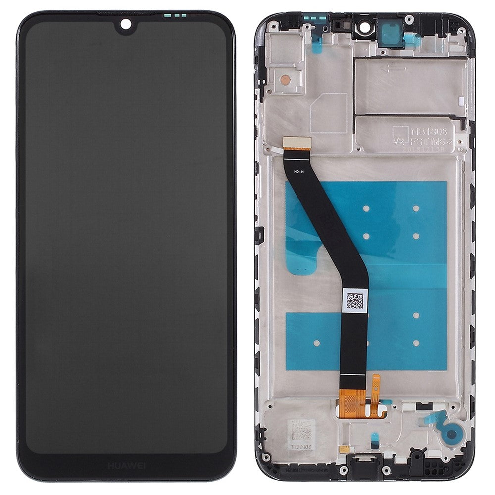 Til Huawei Y6 (2019, med fingeraftrykssensor) / Y6 Prime (2019) / Y6 Pro (2019) Klasse C LCD-skærm og digitizer-enhed + ramme (uden logo)