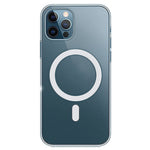 For iPhone 14 Pro Max 6.7 inch Clear Phone Case with Magnetic Charging Design Acrylic + TPU Shockproof Hybrid Cover