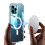 For iPhone 14 Pro Max 6.7 inch Clear Phone Case with Magnetic Charging Design Acrylic + TPU Shockproof Hybrid Cover