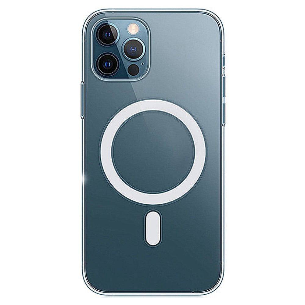 iPhone 14 Plus 6,7 tum, genomskinligt reptåligt mobilskal, kompatibelt med MagSafe, akryl + magnetiskt TPU-hybridfodral