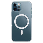 Magnetisk gennemsigtigt mobilcover til iPhone 14 6,1 tommer med MagSafe-kompatibelt design i akryl + TPU-hybrid